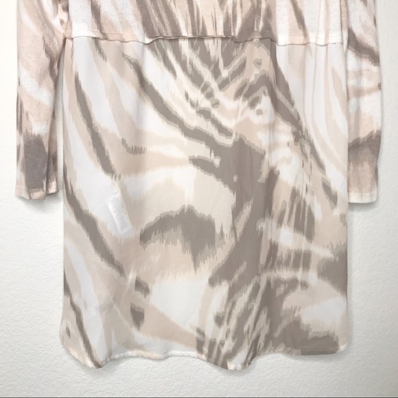 Chico’s 0 open cardigan mixed media sz 4 - Picture 7 of 11